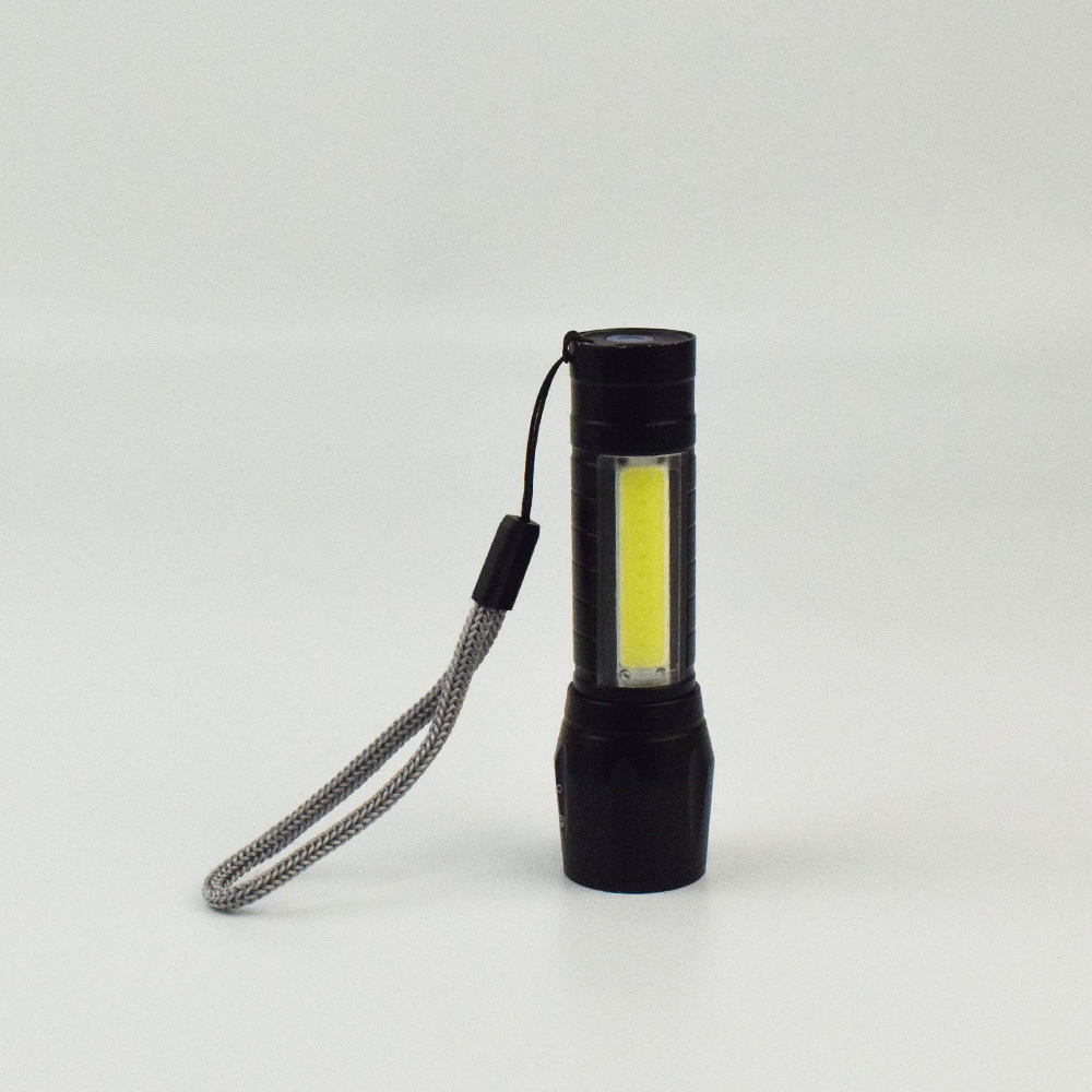 New Arrival Micro USB Charging Powerful 3W XPE COB LED Mini  Rechargeable Zoom Flashlight with side light