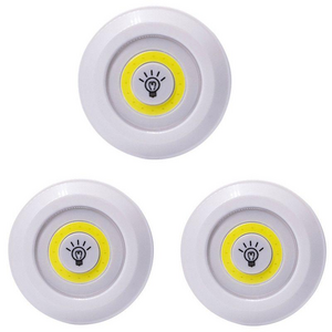 3 Led Night Light Set with COB Remote Control Cabinet Lights AAA Battery Powered Home Kitchen Under Cabinet Lighting