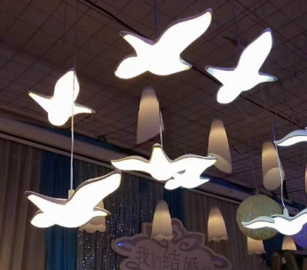 Led Pendant Light Chandelier 10 Head Lights Sea Gull Bird Shape Lamp Ceiling Light Warm white for Home Wedding Party Decoration