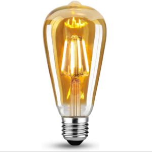 Dimmable LED 2W 4W 6W 8W Clear & Amber Glass ST64 Vintage Edison LED Bulb E26 E27 B22 Antique Filament LED Light Bulbs