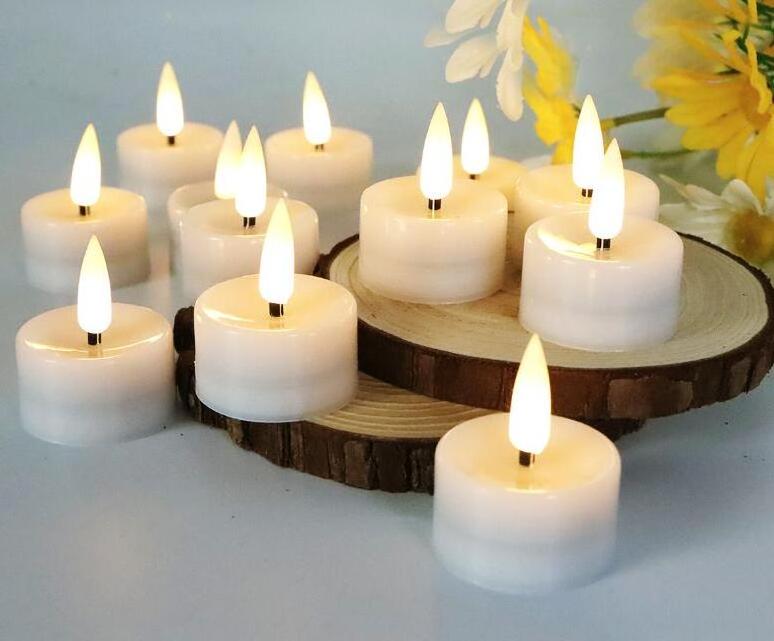 12Pcs CR2032 Battery Operated LED Tea Light Candles Flameless Flickering Wedding Party Lighting