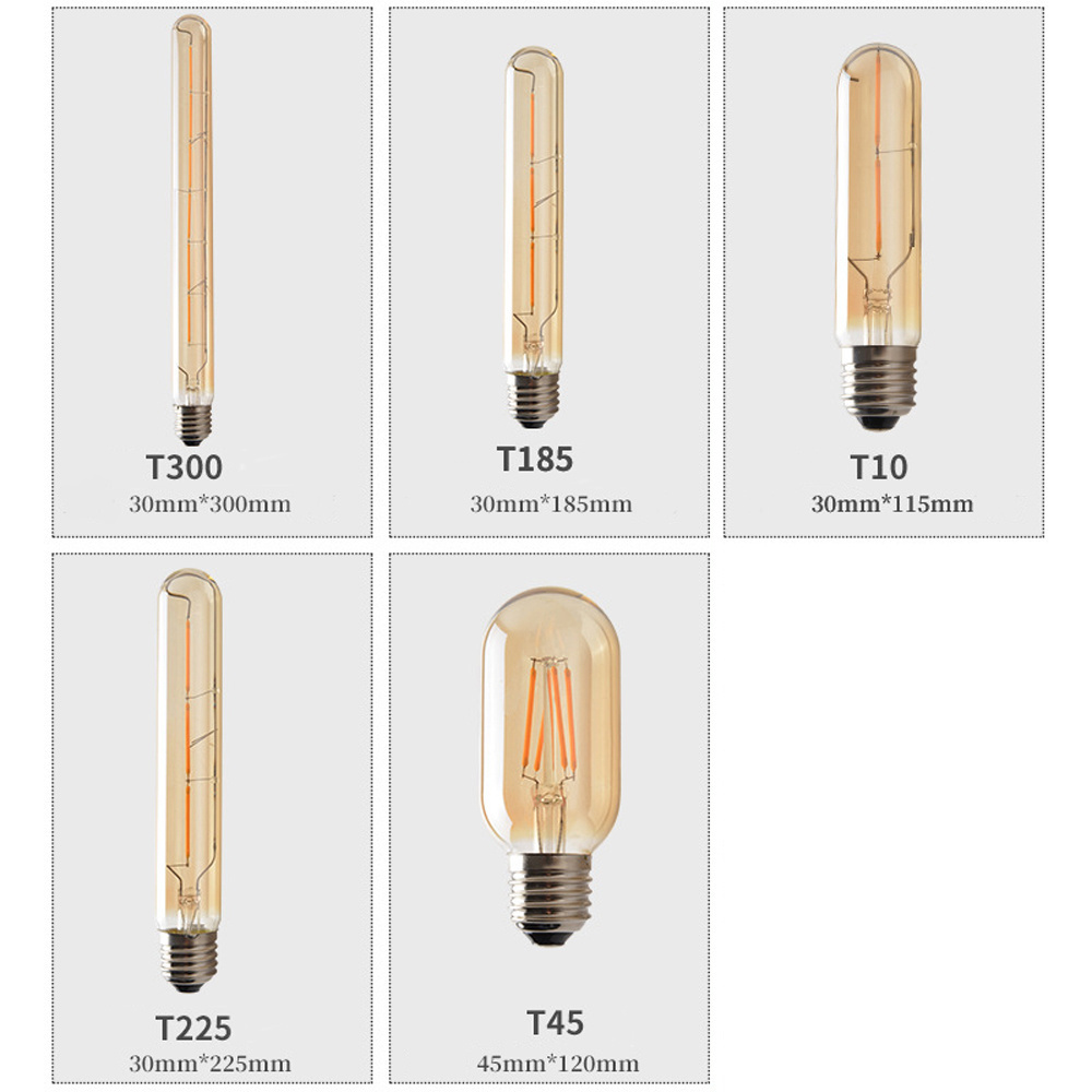 LED Filament Bulbs A60 G45 ST64 G80 G125 Led Light Bulb E27 Warm Yellow Chandelier Vintage Lamp Bulb