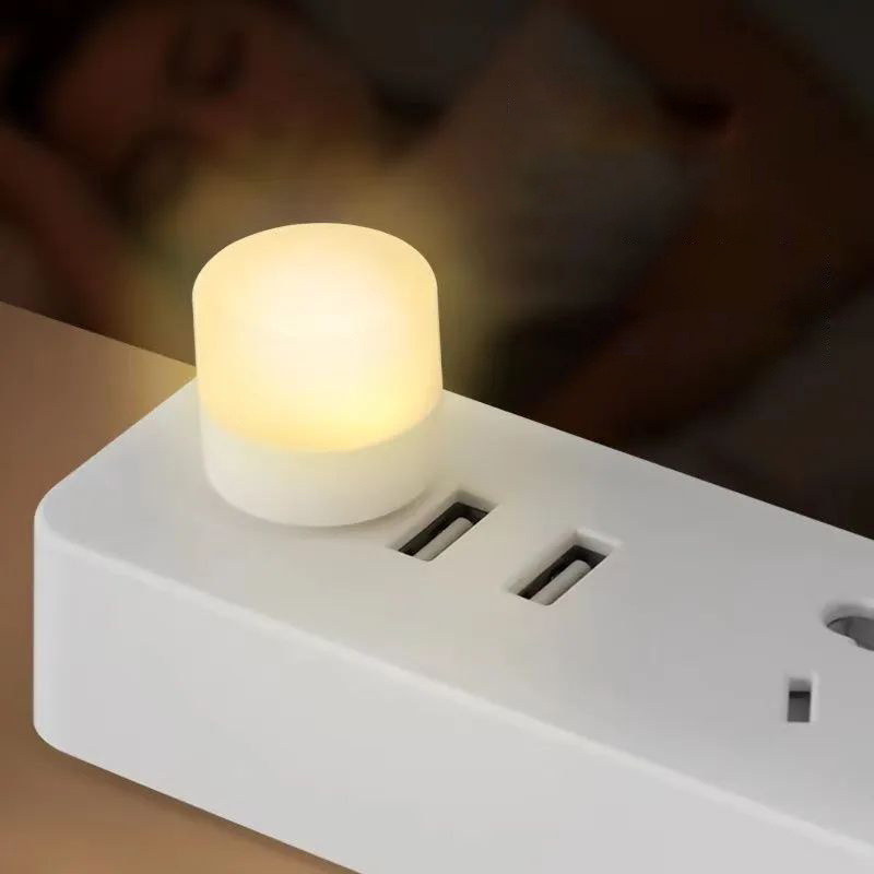 USB Plug in Night Light LED Mini Light Bulb Small Night lamp Warm White for Bedroom, Bathroom Nursery Kitchen Car USB Light