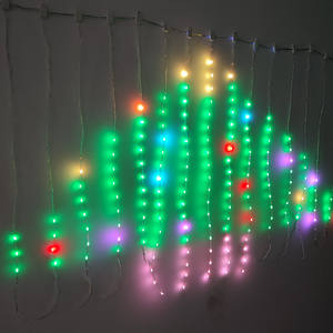 DIY App Control Music sync Christmas Rgb Pixel Addressable Curtain Lights Party Programmable Led Fairy Smart Curtain Light