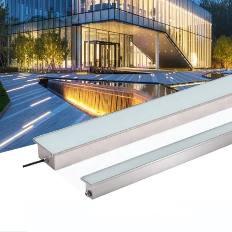 24V 12W underwater RGB LED floor tile light smart arc light outdoor waterproof linear strip embedded underground part light