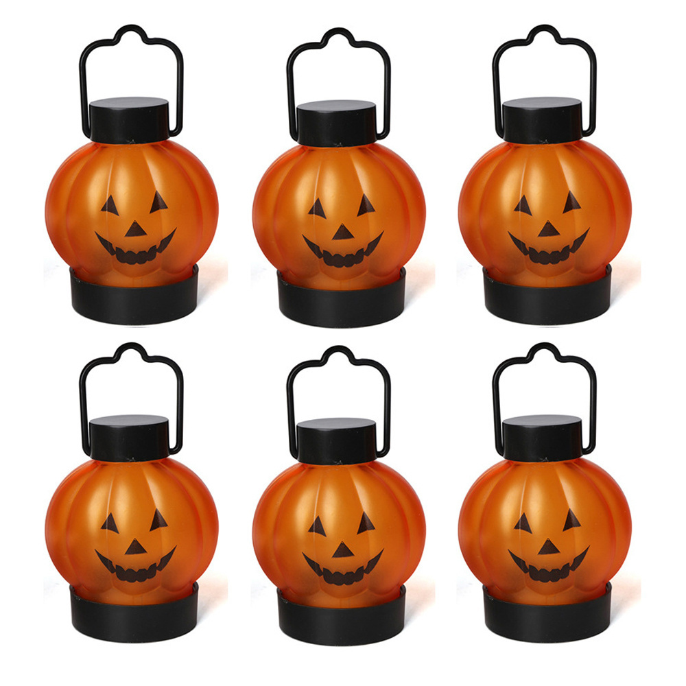 Halloween Pumpkin Lights LED Tea Light Battery Operated Portable Lantern Creative Home Party Bar Halloween Decorations