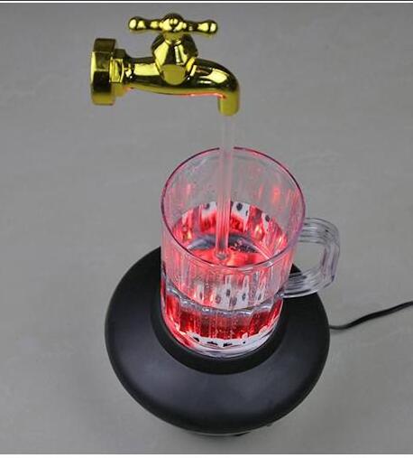 LED Magic Water Faucet Fountain Mug Light with Infinity Tap for Home Decoration Magic Faucet Mug Gadgets And Novelties