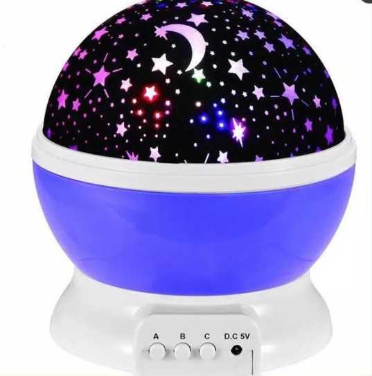 Beauty Moon and Star Projector lamp 360 degree rotation baby night Light moon sky nightlight Color Changing led lamp With USB