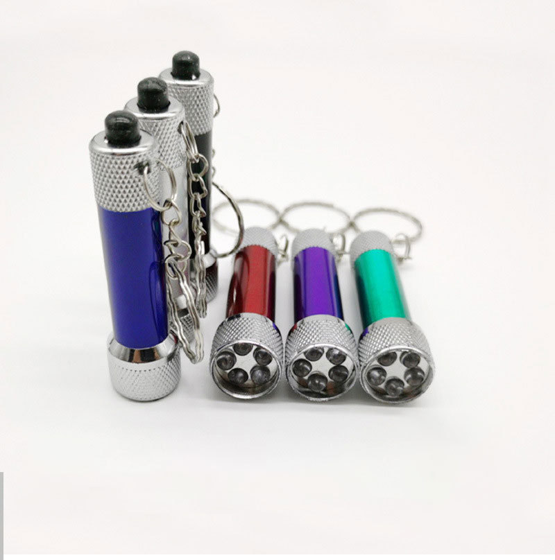 Wholesale Keyring Mini Pocket LED Flashlight Keychain Torch 5 LED Flash Light for Camping Night Walking Outdoor