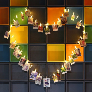 Warm White 40 LED Photo Clip String Lights for Hanging Photo Pictures Cards and Memos Battery Powered