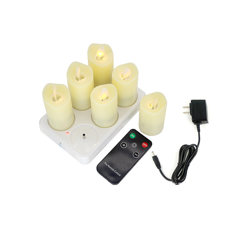 Flameless Led Candles With Flickering Flame Remote Control For Wedding Home Decoration Electric Candle Lights USB Rechargeable