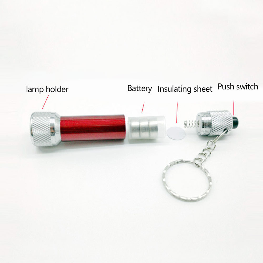 Wholesale Keyring Mini Pocket LED Flashlight Keychain Torch 5 LED Flash Light for Camping Night Walking Outdoor