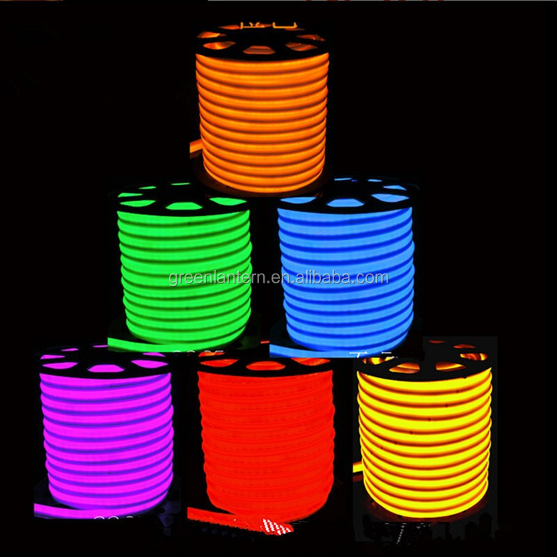 Smart Flexible RGB LED Neon Strip Lights DIY Silicone Flex Tube lamp 220v 110v Dimmable Outdoor waterproof decorative lighting