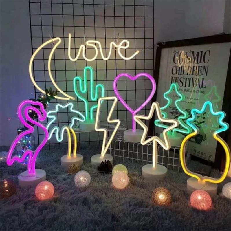 custom LED Neon Light Sign Decoration RGB Neon Bar Wall Lights Bedroom