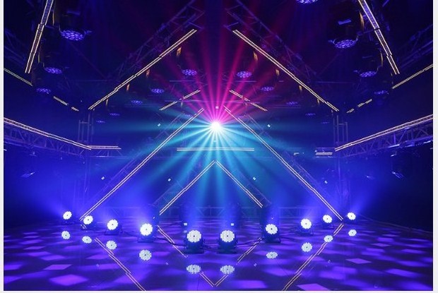 54x3w RGBW LED Par Stage Lights Sound Activated DMX Control DJ par wash Lights, Stage Lighting for Club KTV Disco Concert