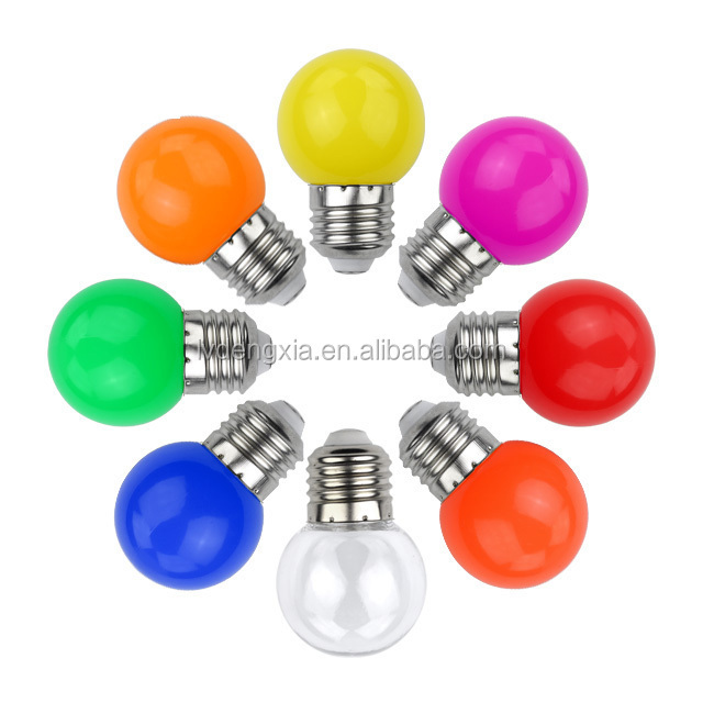 LED G45 color LED Night light bulb 1W 2W 3W E27 , PC cover CE & ROHS