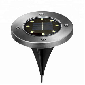 IP65 Waterproof 8 LED Solar Ground Lamp Landscape Garden Underground Night Light