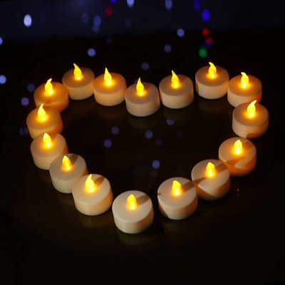 Electric Battery Operated LED Tea Lights Flickering Flameless Candles with Warm White Flickering Bulb light