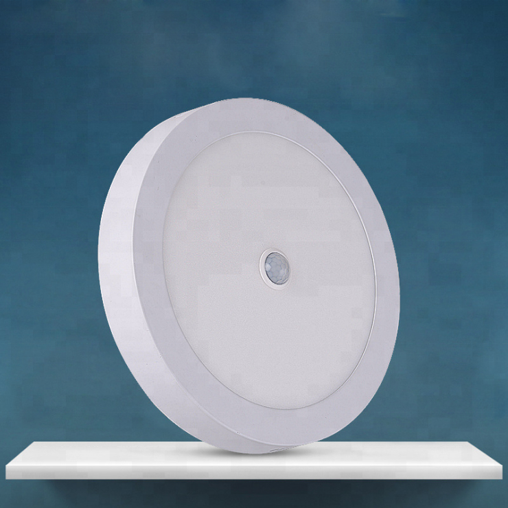 8inches 18watts Surface Mounted LED Panel Light Human body induction Round PIR Motion Sensor Ceiling light