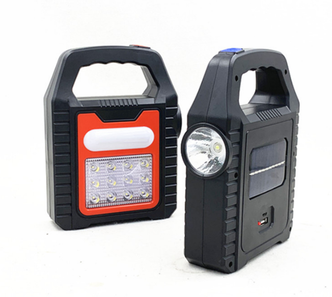 Rechargeable Camping Light with Solar Charger Multifunctional Handheld Lantern Flashlight LED COB Torch flashlight for Hiking