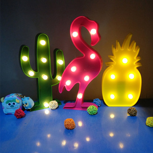 3D LED Night Light Flamingo Lamp Pineapple Cactus Cloud Motif Light Romantic For Kits Christmas Decorations Home Decor