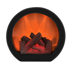 Hot sell battery touch flame fireplace light storm lantern led wall lamp indoor lighting