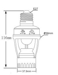 AC100-240V E27 Infrared Sensor Lamp Holder Pir Motion Sensor Light Socket Auto On/Off Night Lamps Garage Light