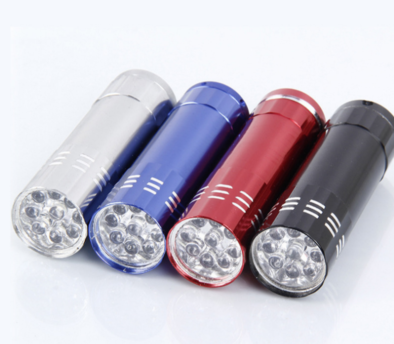 9 LED UV Ultra Violet Flashlight Inspection Lamp Torch 395nm aluminum alloy banknote detection UV curing fluorescent flashlight