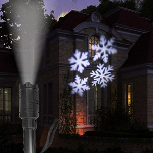 Rechargeable 4 patterns LED Projector Flashlight for Christmas Birthday Holiday Hallowmas