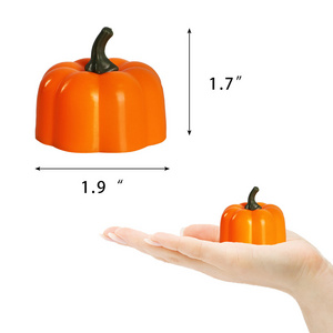 Halloween Pumpkin Light 12 Pack Candle Battery Operated LED Tealight Flickering for Halloween Lights Decoration Party Christmas