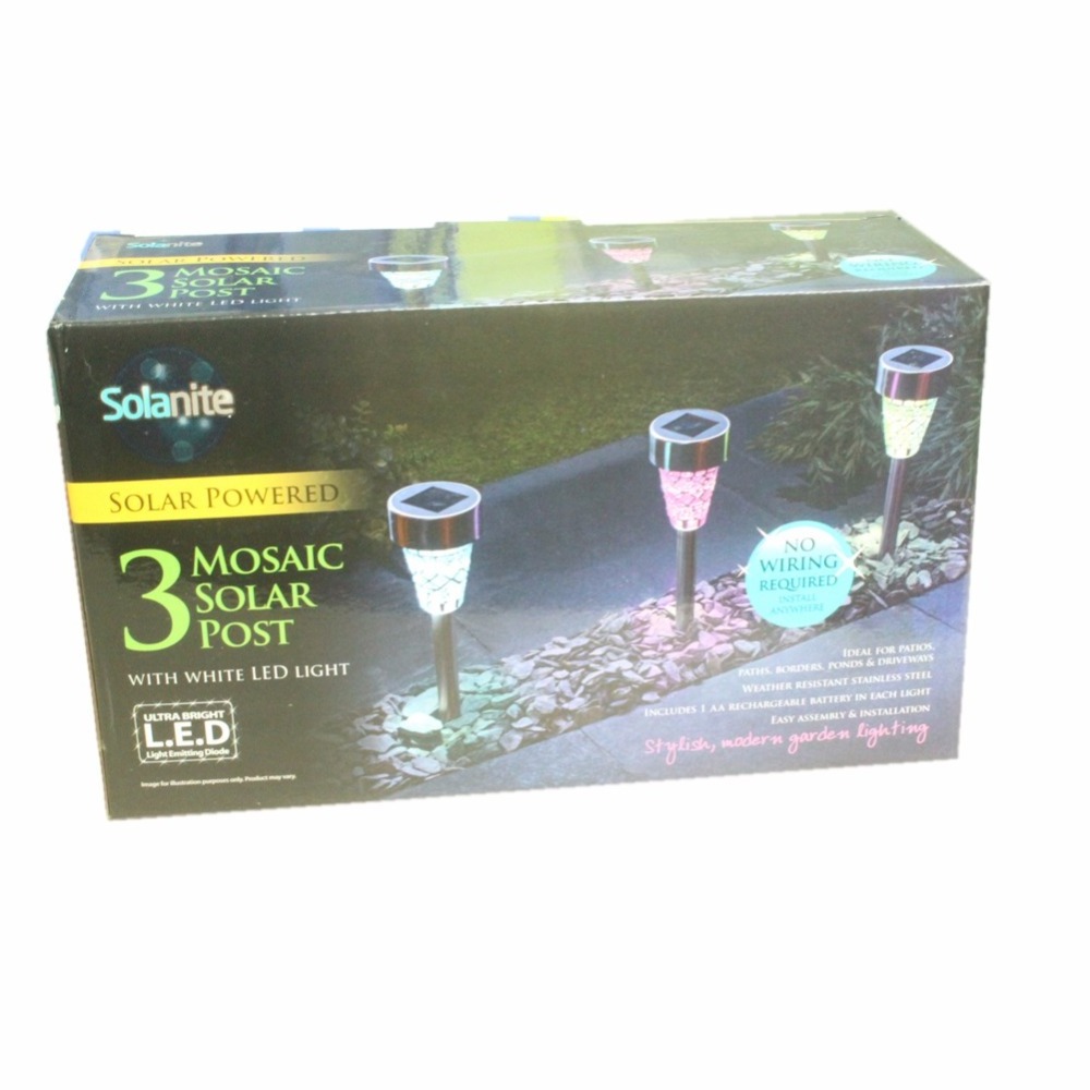 Hot mosaic glass solar decorative lights for garden