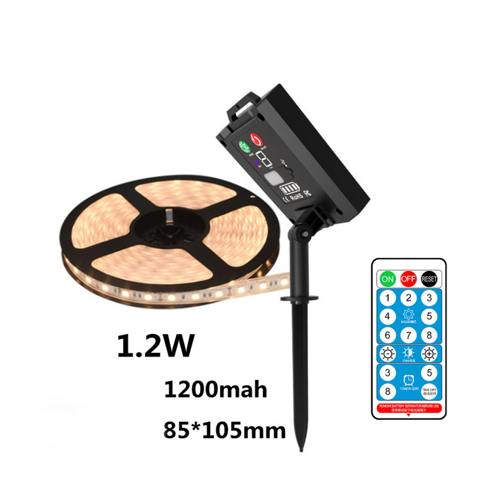 Solar Power LED Strip Light Waterproof LED Strips With Remote  Outdoor Garden Lights