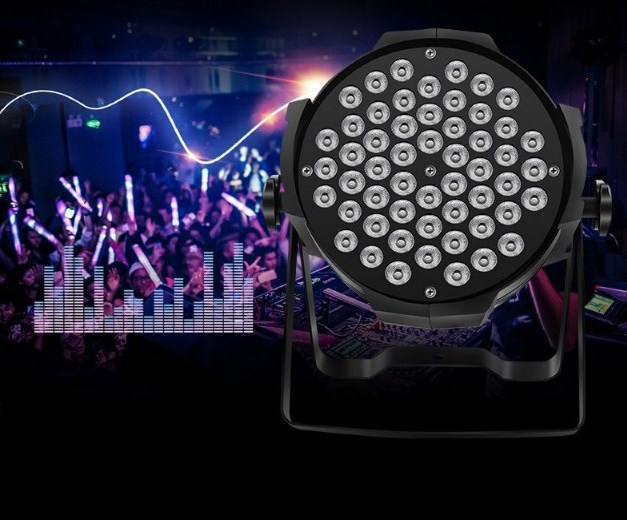 54x3w RGBW LED Par Stage Lights Sound Activated DMX Control DJ par wash Lights, Stage Lighting for Club KTV Disco Concert