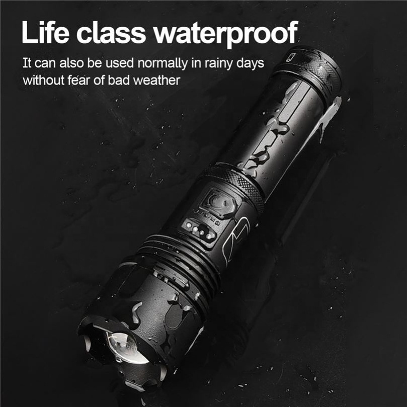 Super Powerful Led Flashlight Xhp50 Tactical Torch Usb Rechargeable Waterproof Lamp Ultra Bright Lantern For Outdoor Camping