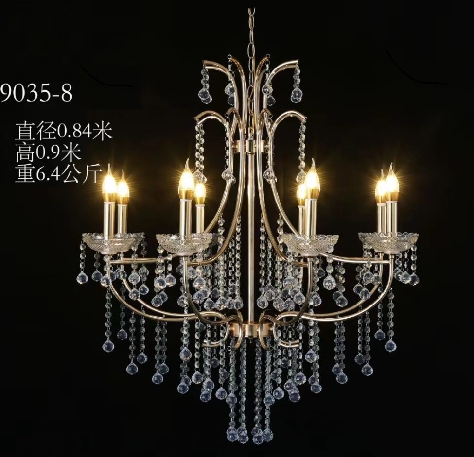 Luxury Modern Crystal Chandelier Indoor Living Room Ceiling Light Gold Pendant Lights Chandeliers for Wedding Decor Hotel