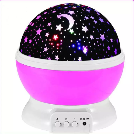 Beauty Moon and Star Projector lamp 360 degree rotation baby night Light moon sky nightlight Color Changing led lamp With USB