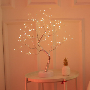 Firefly Bonsai Tree Light Led Fairy Light Spirit Tree Shaped Lamp 108 LED White Silver Branches Copper Wire Christmas tree light