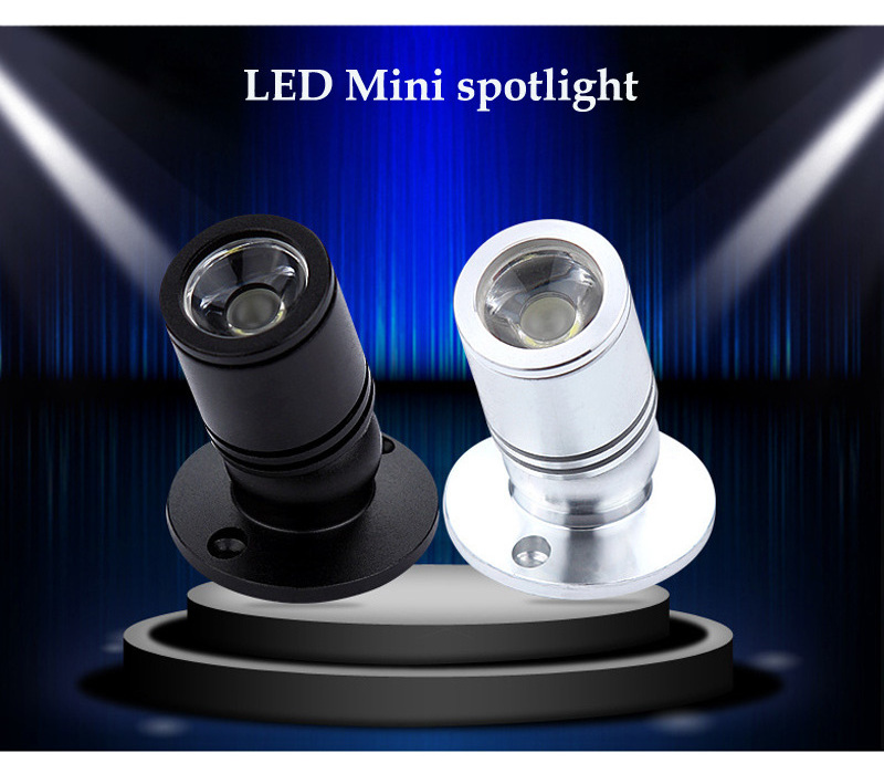 Shenzhen 1W black or silver aluminum mini LED Spot display cabinet light