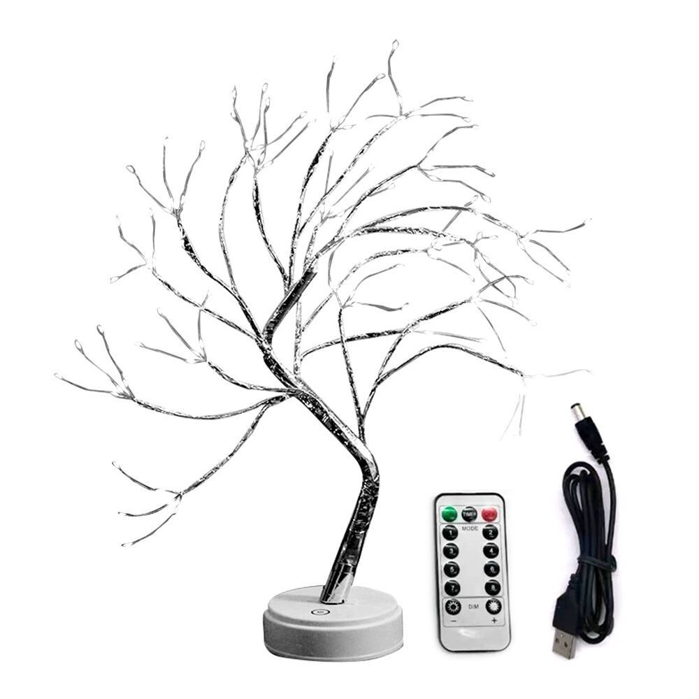 Firefly Bonsai Tree Light Led Fairy Light Spirit Tree Shaped Lamp 108 LED White Silver Branches Copper Wire Christmas tree light