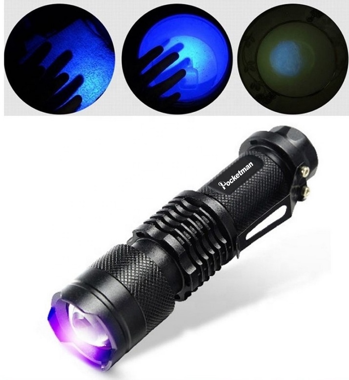 Hot sale Customizable LED UV Flashlight Purple Violet Light UV Lamp 395 nm Portable Uv Torch Light Ultraviolet Purple Flashlight