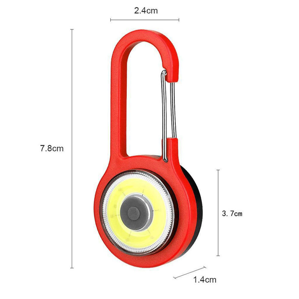 Portable COB LED Flashlight Keychain Torch Light Hanging Pocket Backpack Lights Outdoor Tools Night Walking Camping