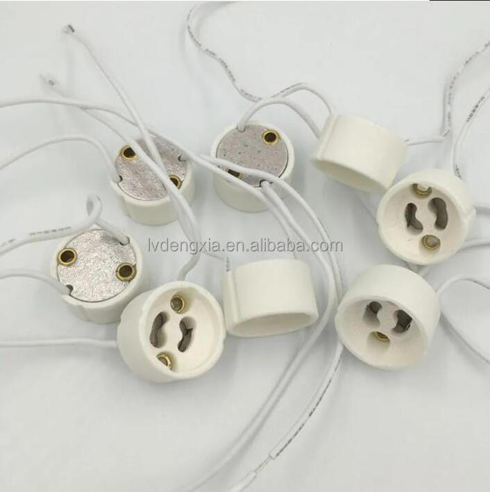 GU10 MR16 Ceramic Lamp Holder GU5.3 Socket Connector MR16 lamp holder Socket for led Halogen Spotlight