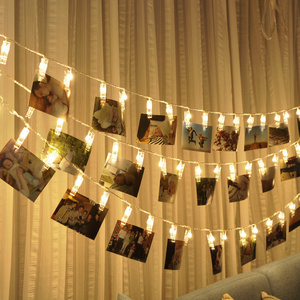 Photo Clip String Lights Clips Colourful Battery Powered LED String Light for Hanging Pictures