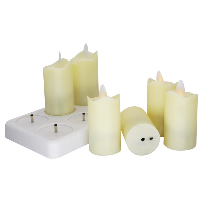 Flameless Led Candles With Flickering Flame Remote Control For Wedding Home Decoration Electric Candle Lights USB Rechargeable