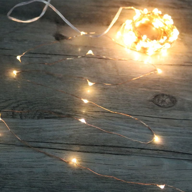 Copper Wire Novelty Light 5M Battery LED String Garland Fairy Lights with RF Remote control For Christmas Wedding Festival