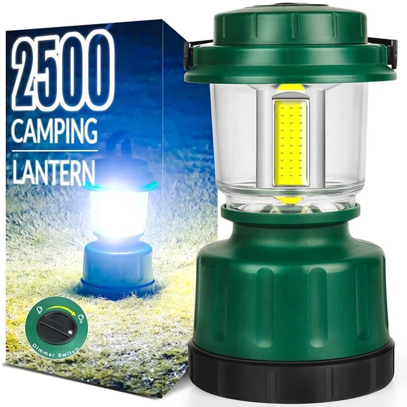 2500 Lumens Outdoor Battery Operated Camp Lantern With Hanging Handle