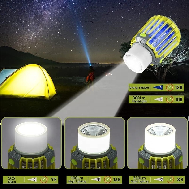 Bug Zapper Portable Camping Lantern with LED Flashlight