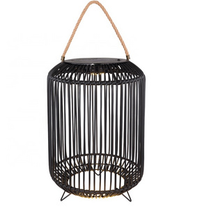 Rattan Solar Powered Garden Lantern