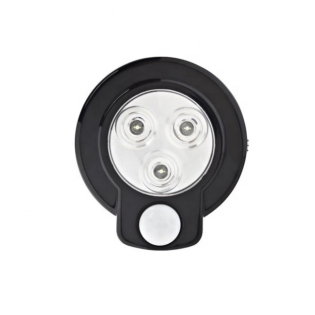 LED Night Light Battery Operation with Twilight and Motion Sensor Black