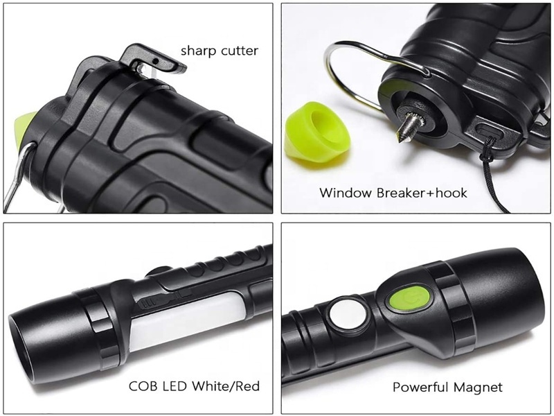 Magnetic Rechargeable LED Tactical Flashlight